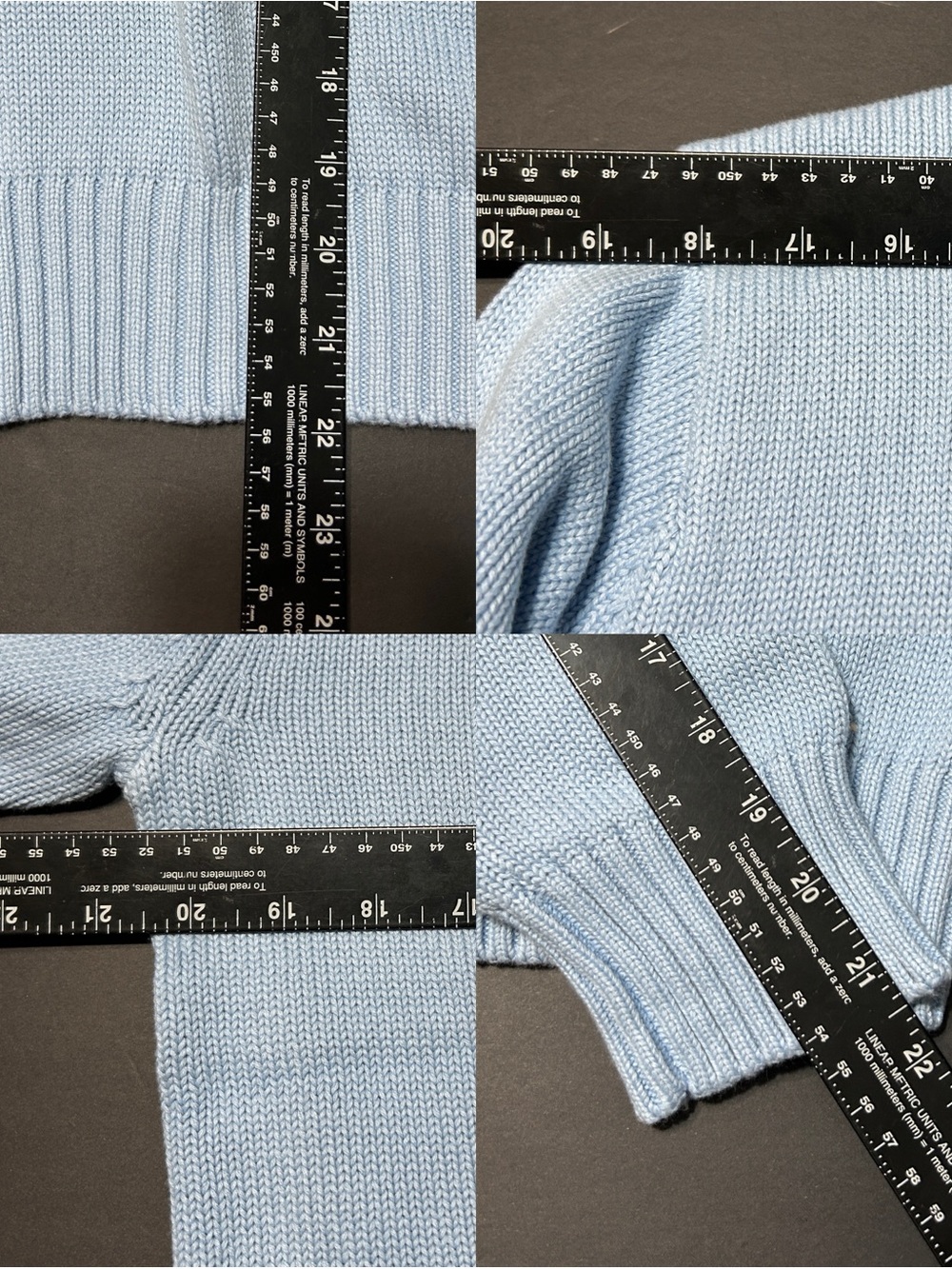 Polo by Ralph Lauren women’s cotton Light Blue Bear Intarsia Crewneck Sweater L - Picture 5 of 16